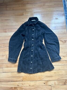 Women’s Abercrombie & Fitch Black Washed Denim Mini Dress